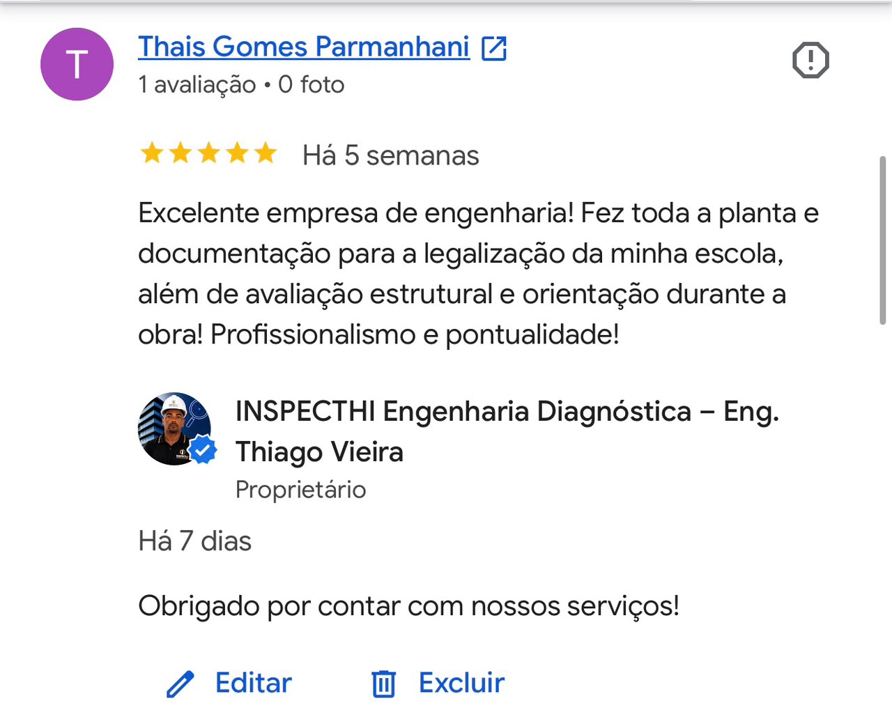 Depoimento de cliente